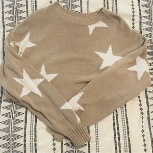 Women's White Easy Star Graphic Crew sweater size Small